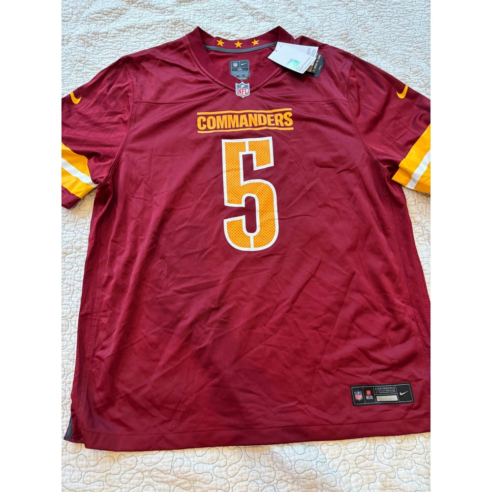 Nike‎ Washington Commanders Jayden Daniels 5 Jersey Mens Size XXL Burgundy